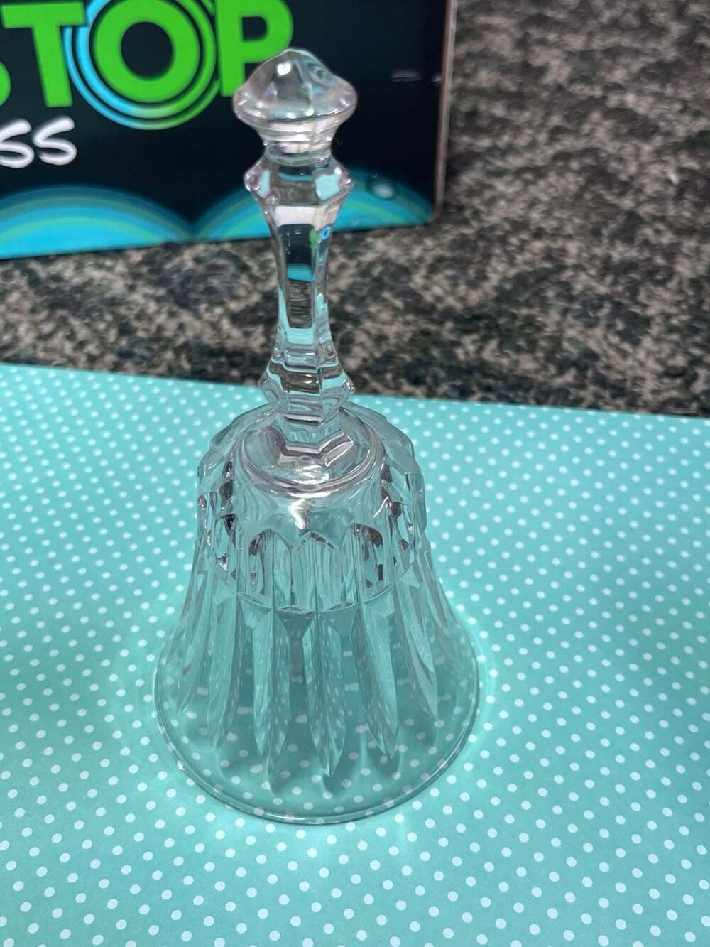 Vintage Zajecar Lead Crystal Hand Bell Made in Yugoslavia